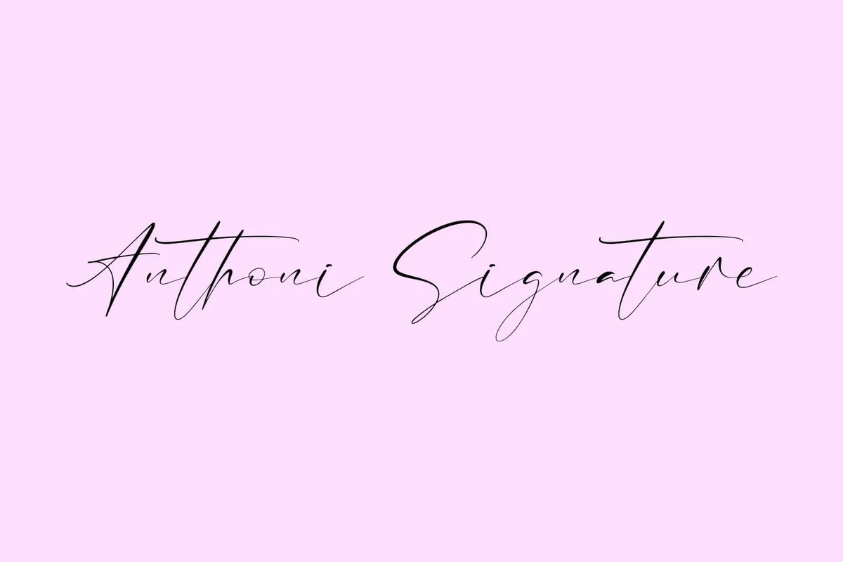 Anthoni Signature Font