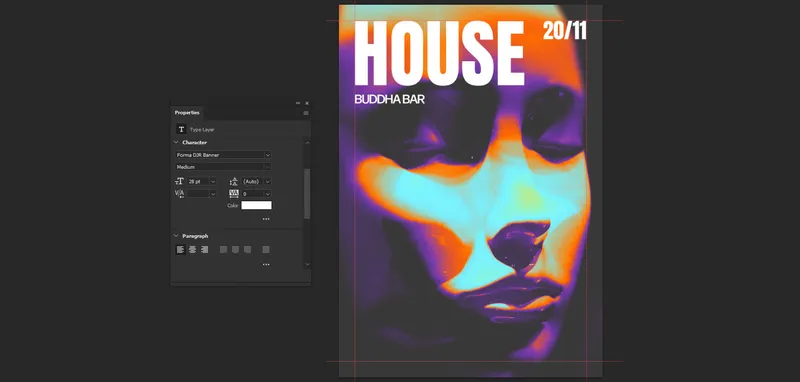 How to Create a Poster Design with Neon Negative Photo Effect