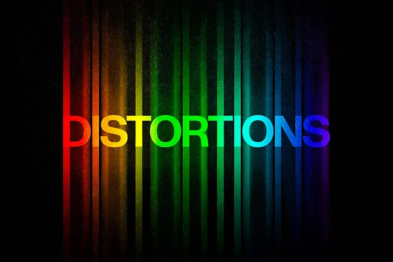 Color Distortion Text Effect