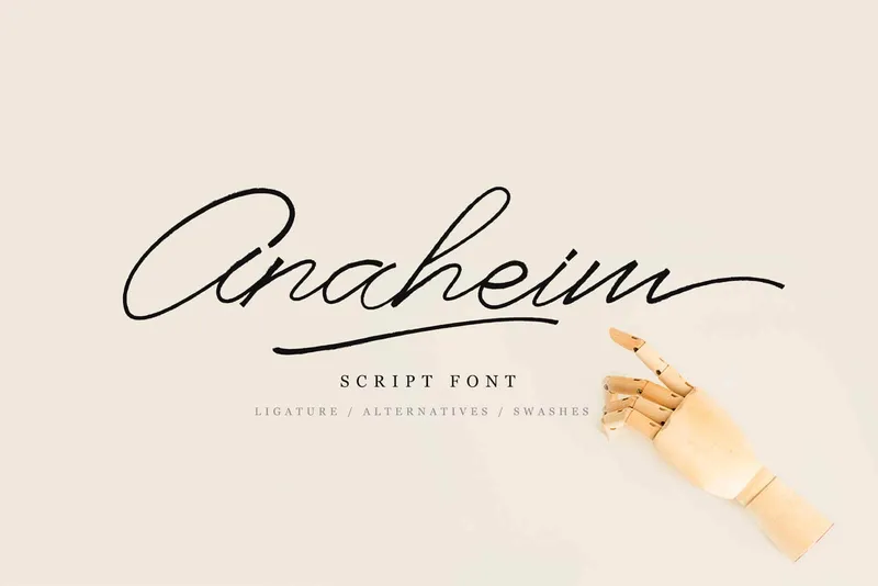 Anaheim Script Font