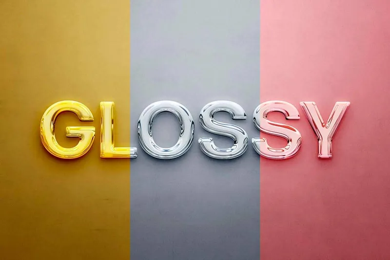 Glossy 3D Text Effects