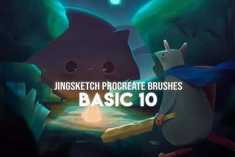 Jingsketch Procreate Brushes: Basic 10