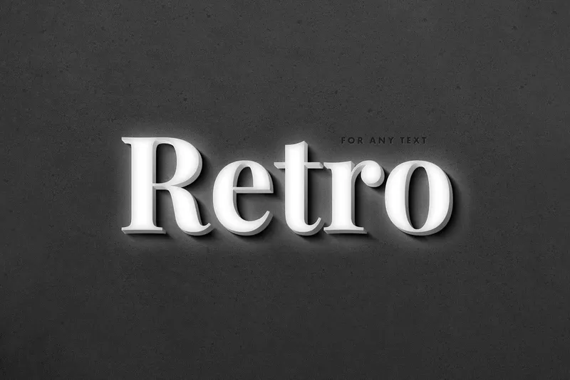 Free Retro Film Text Effect