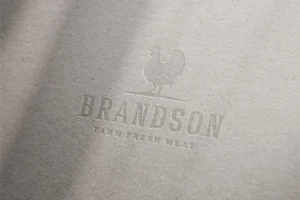 Letterpress Logo Mockup