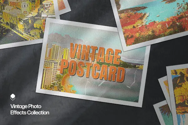 Vintage Postcard Photo Effect