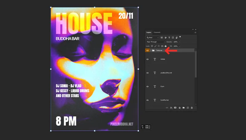 How to Create a Poster Design with Neon Negative Photo Effect