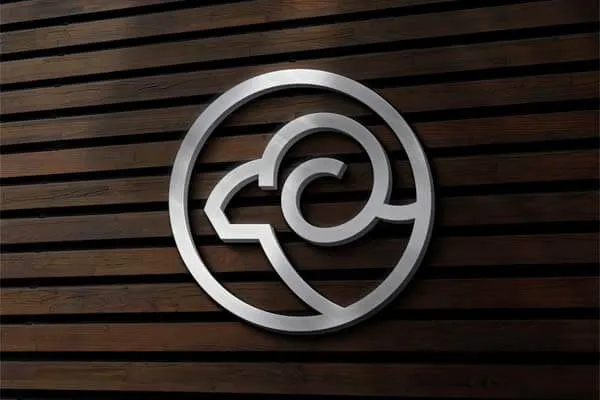 Silver Sign Logo Mockup