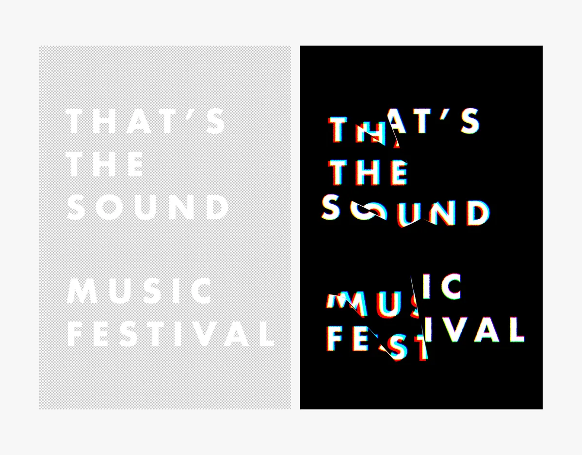 How to Create Poster Design with Chromatic Glitch Text Effect