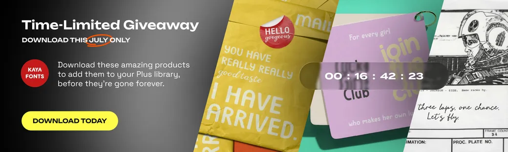 Pixelbuddha July Tim-Limited Giveaway — six massive design products, available for subscribers this month.