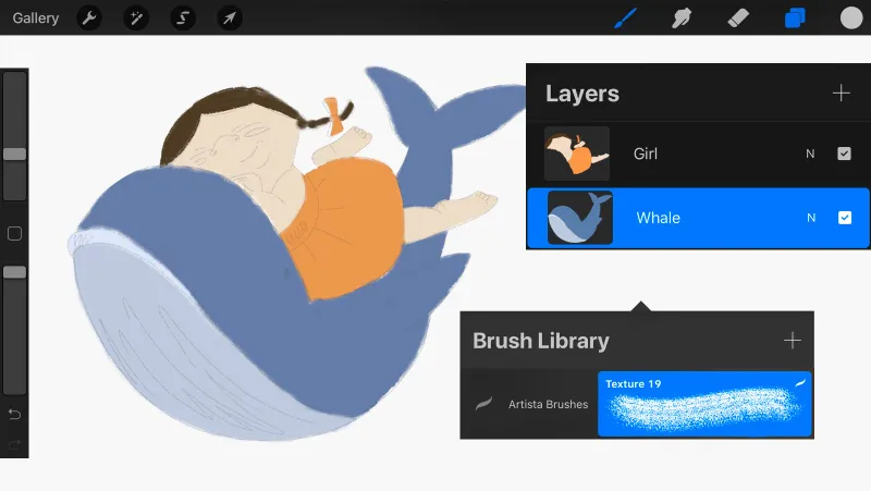 How to Create Illustration With Artista Procreate Brushes