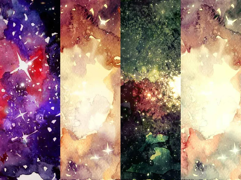 Watercolor Galaxy Textures