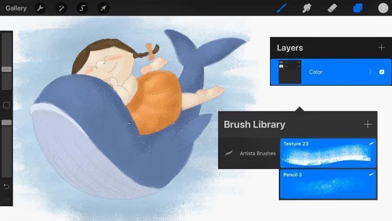 How to Create Illustration With Artista Procreate Brushes