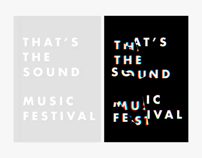 How to Create Poster Design with Chromatic Glitch Text Effect