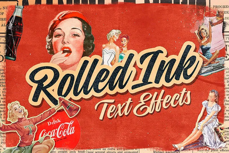 Rolled Ink Vector Text Effects