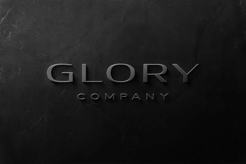 Metal Marble Logo Mockup