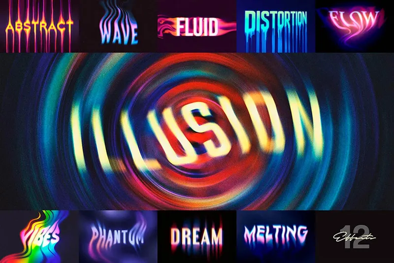 Melting Illusion Text Effects