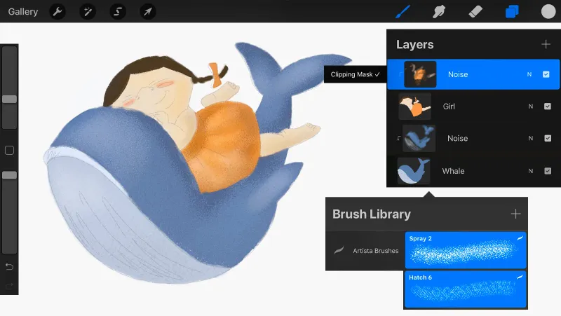 How to Create Illustration With Artista Procreate Brushes