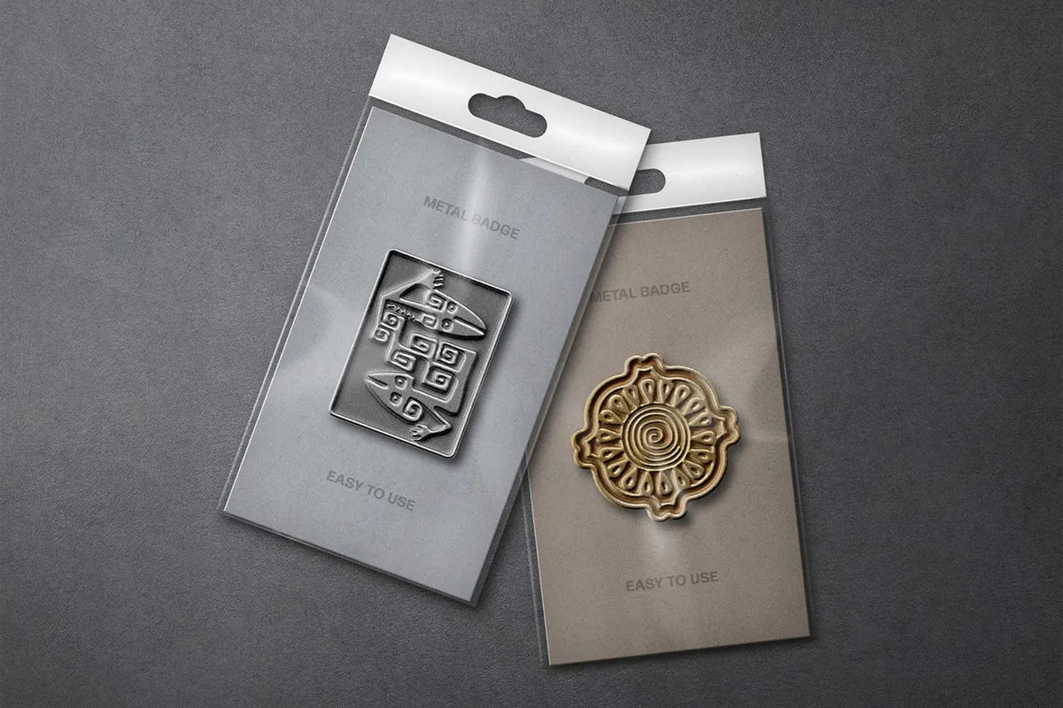 Metallic Pin Badges Scenes
