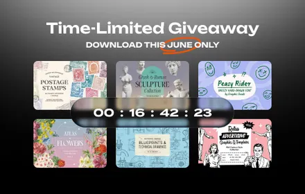 Pixelbuddha June giveaway — six massive design products, available for subscribers this month.