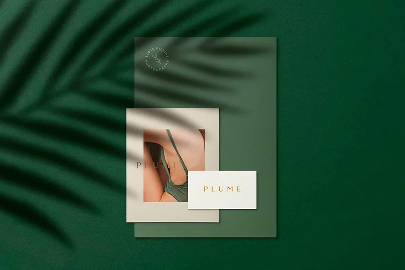 Plumere: Shadow Stationery Mockups