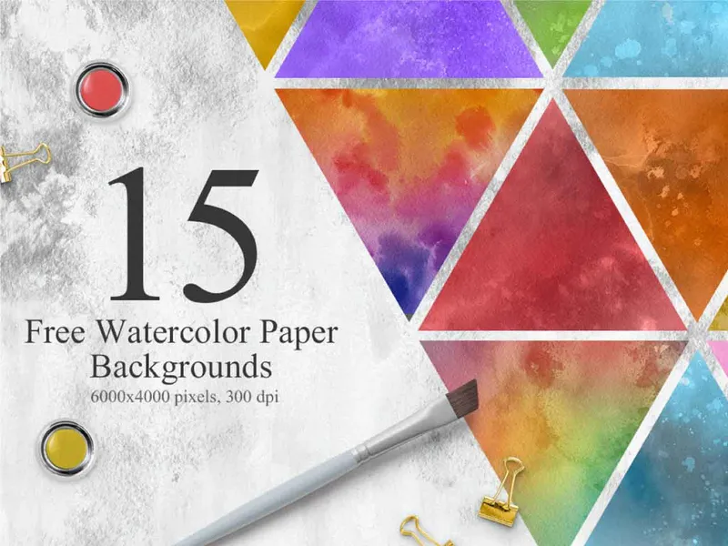 15 Free Watercolor Colorful Textures