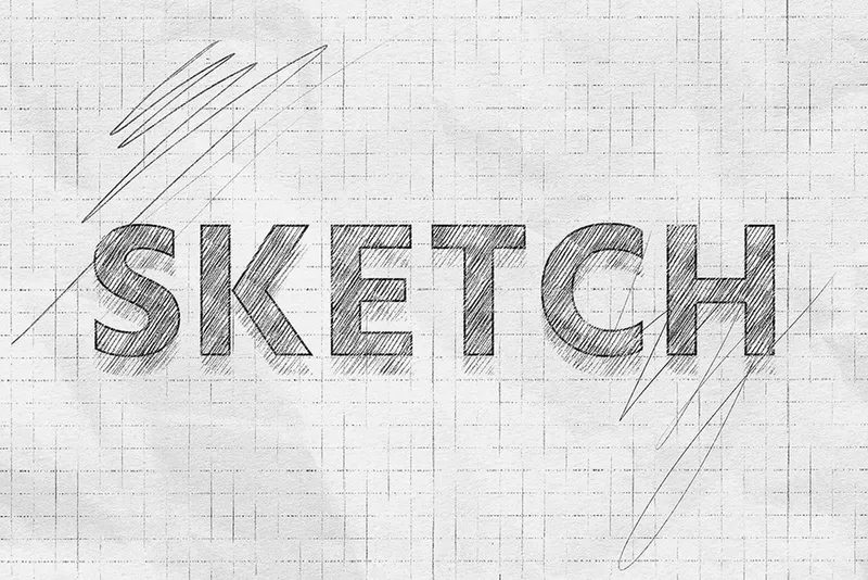 Pencil Sketch Text Effect
