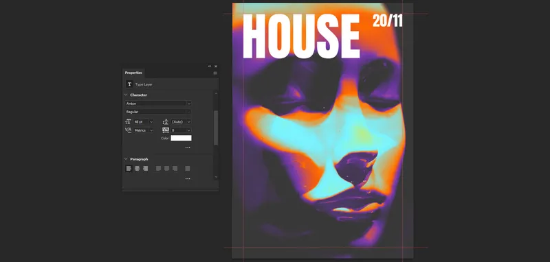 How to Create a Poster Design with Neon Negative Photo Effect