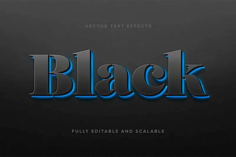 Neon Backlight Vector Text Effect