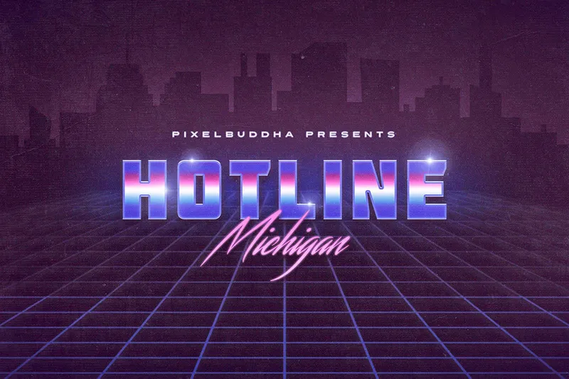 Hotline Michigan Text Effects