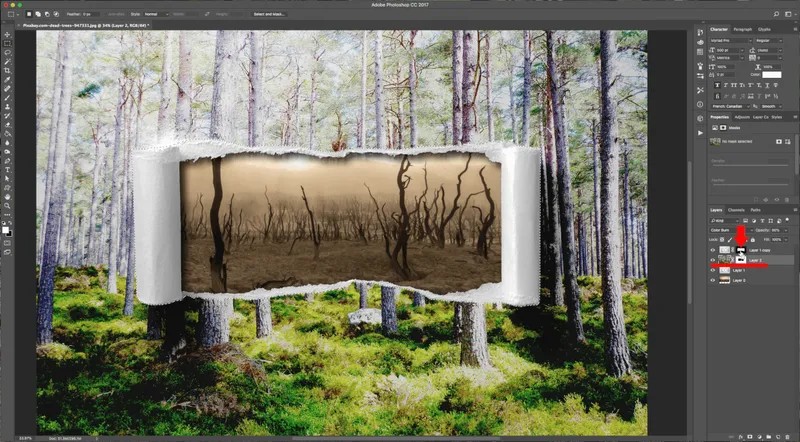 How To Create a Torn Image Overlap in Photoshop