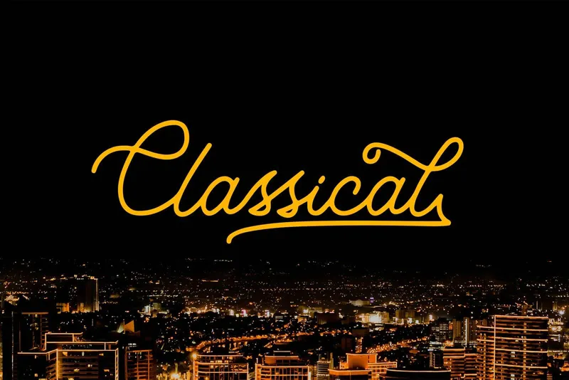 Classical Monoline Script Font