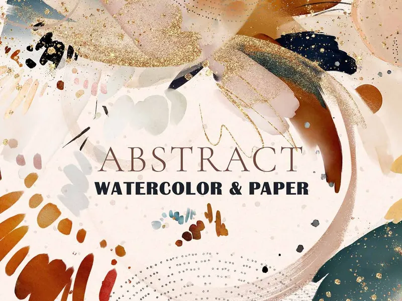 Abstract Watercolor & Paper Textures