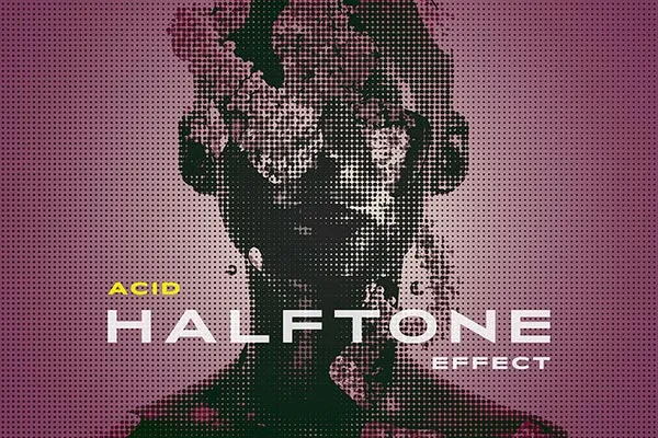 Acid Halftone Photo Effect