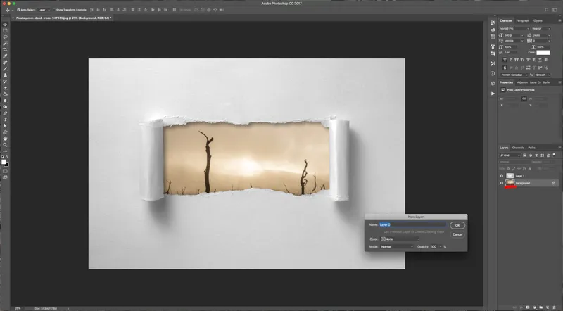 How To Create a Torn Image Overlap in Photoshop