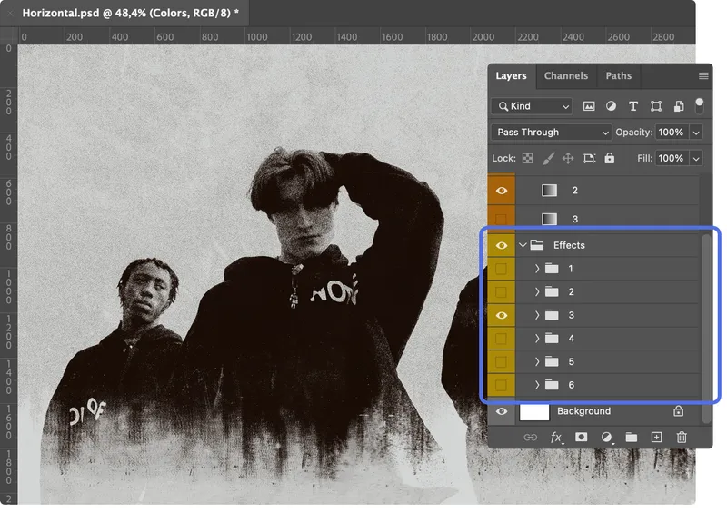 Applying Overlays and Styles Inside the PSD