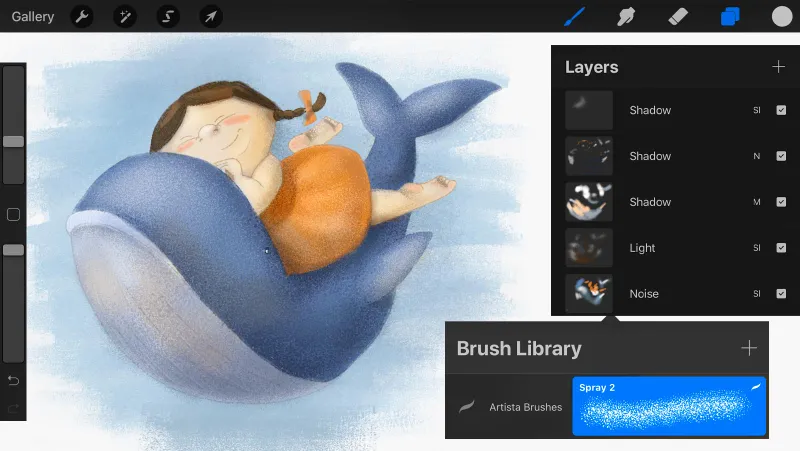 How to Create Illustration With Artista Procreate Brushes