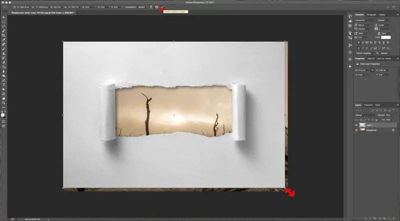 How To Create a Torn Image Overlap in Photoshop