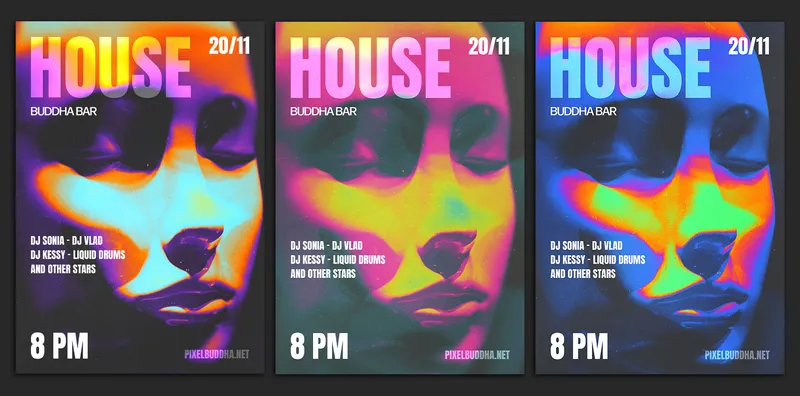 How to Create a Poster Design with Neon Negative Photo Effect