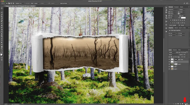 How To Create a Torn Image Overlap in Photoshop