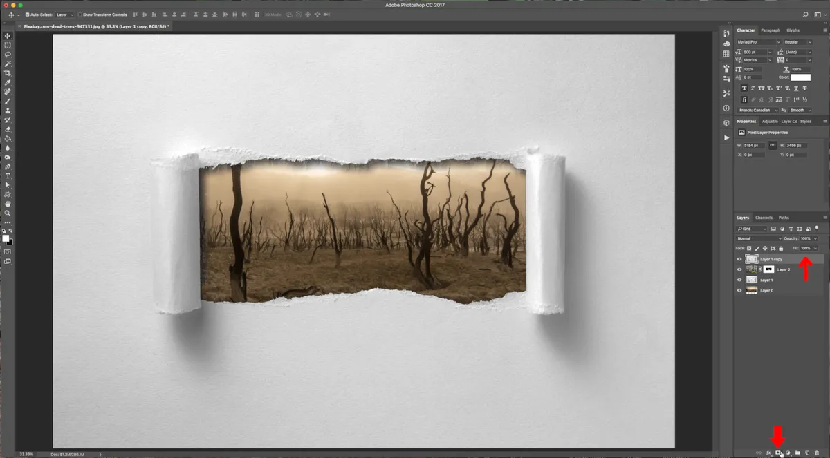 How To Create a Torn Image Overlap in Photoshop