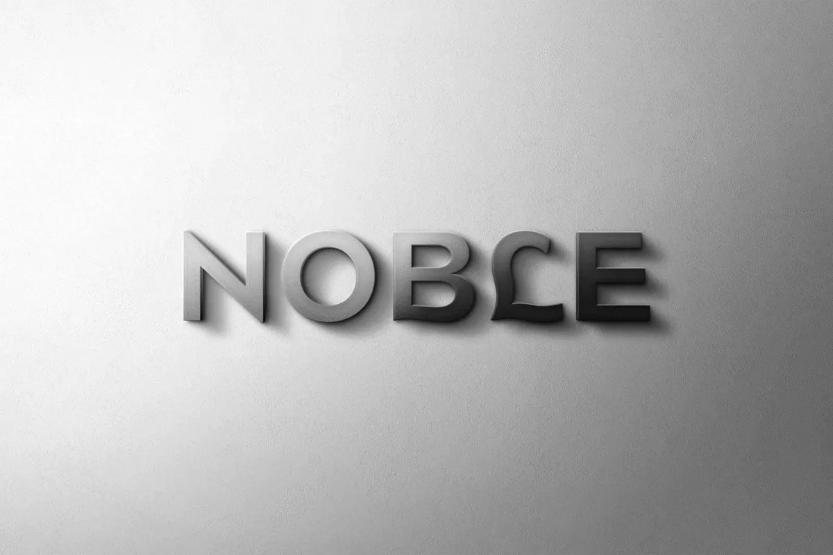 Matte Metallic Sign Mockup