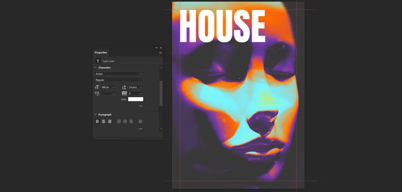How to Create a Poster Design with Neon Negative Photo Effect