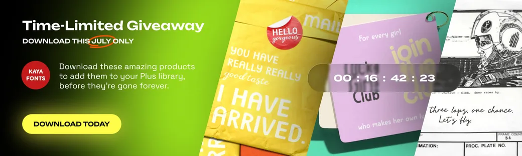 Pixelbuddha July Tim-Limited Giveaway — six massive design products, available for subscribers this month.