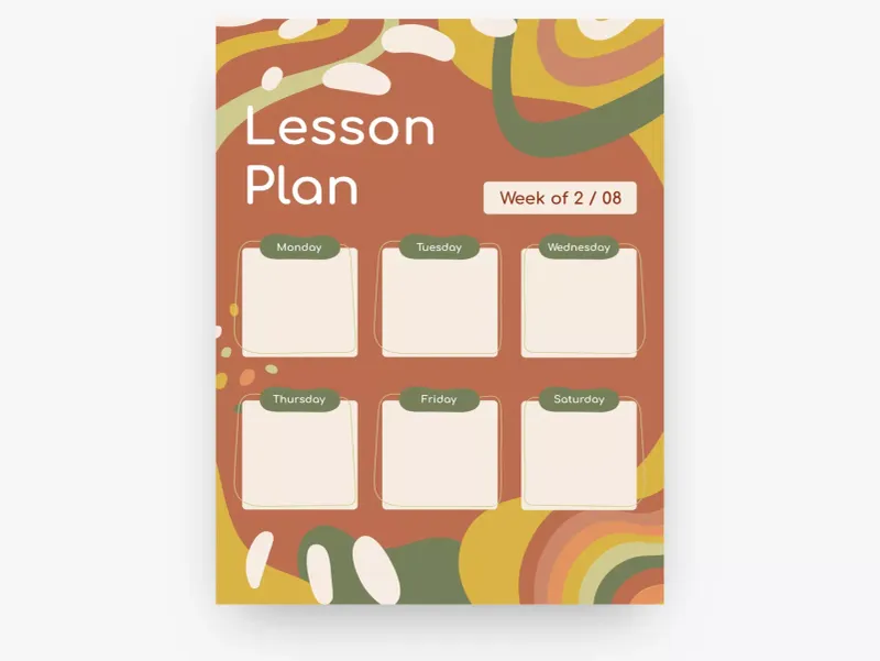 Weekly Lesson Plan for Preschool