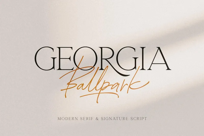 Georgia Ballpark Font Duo