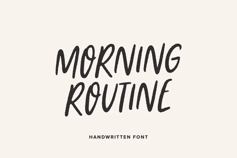 Morning Routine Handwritten Font