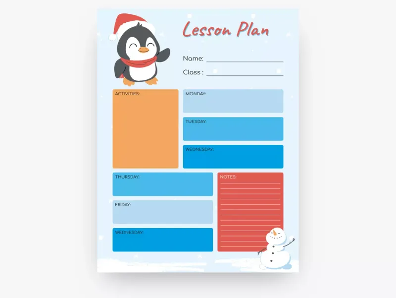 Winter Preschool Lesson Plan