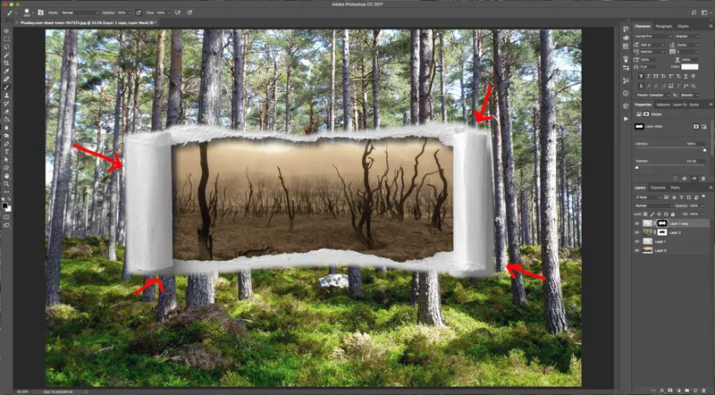 How To Create a Torn Image Overlap in Photoshop