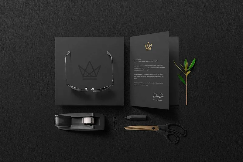 Black Branding Mockup Scenes