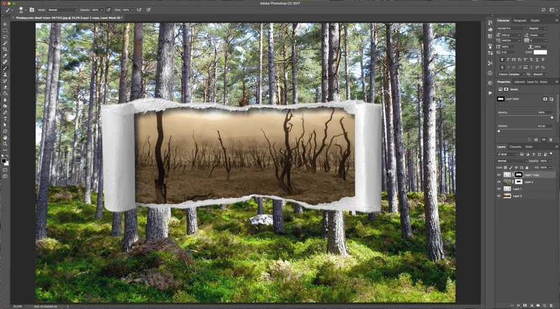 How To Create a Torn Image Overlap in Photoshop